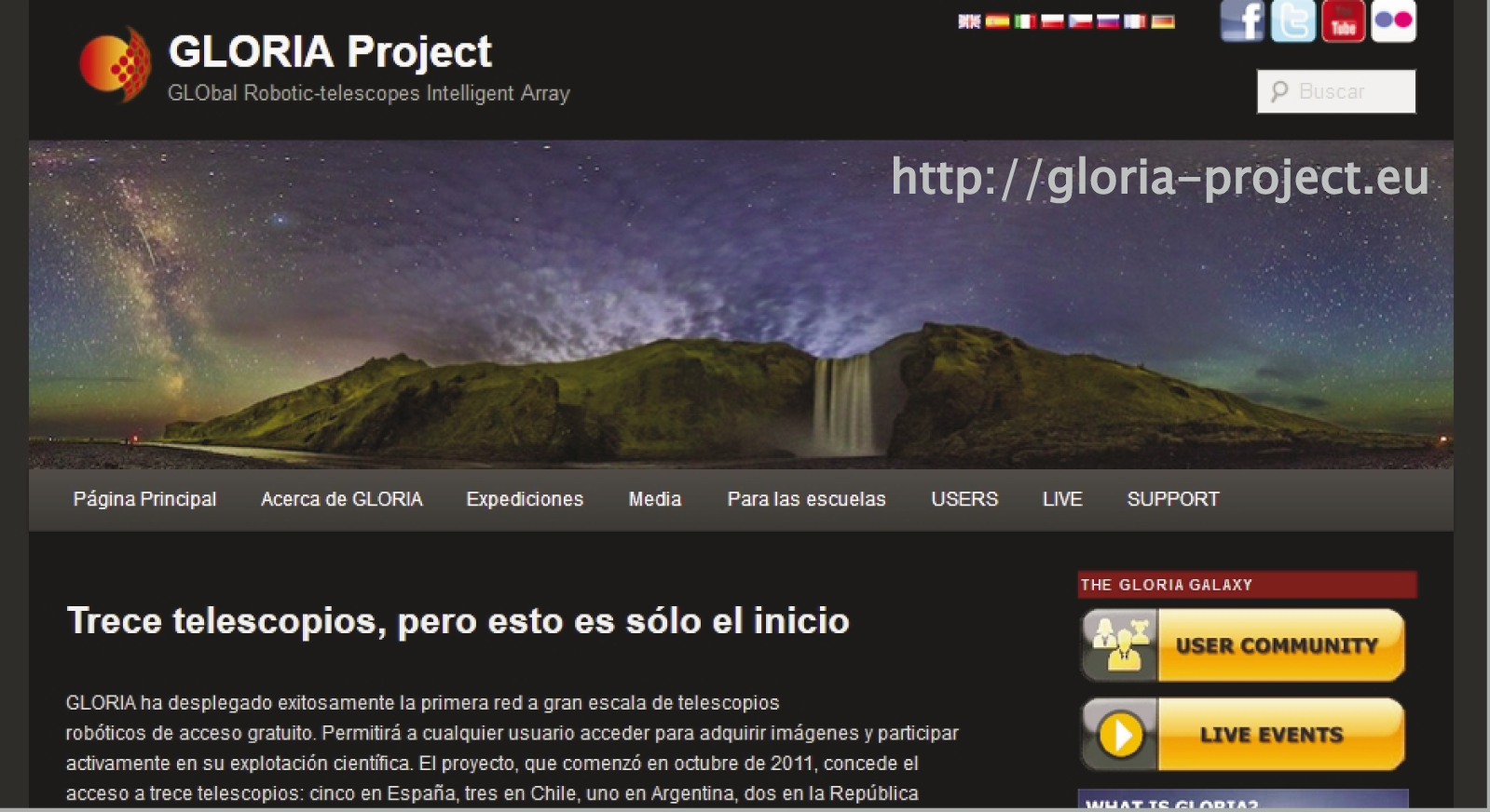 Proyecto GLORIA (http://gloria-project.eu)
