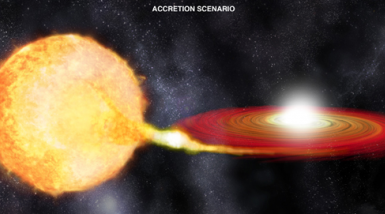 Concepción artística de la explosión de una supernova tipo Ia