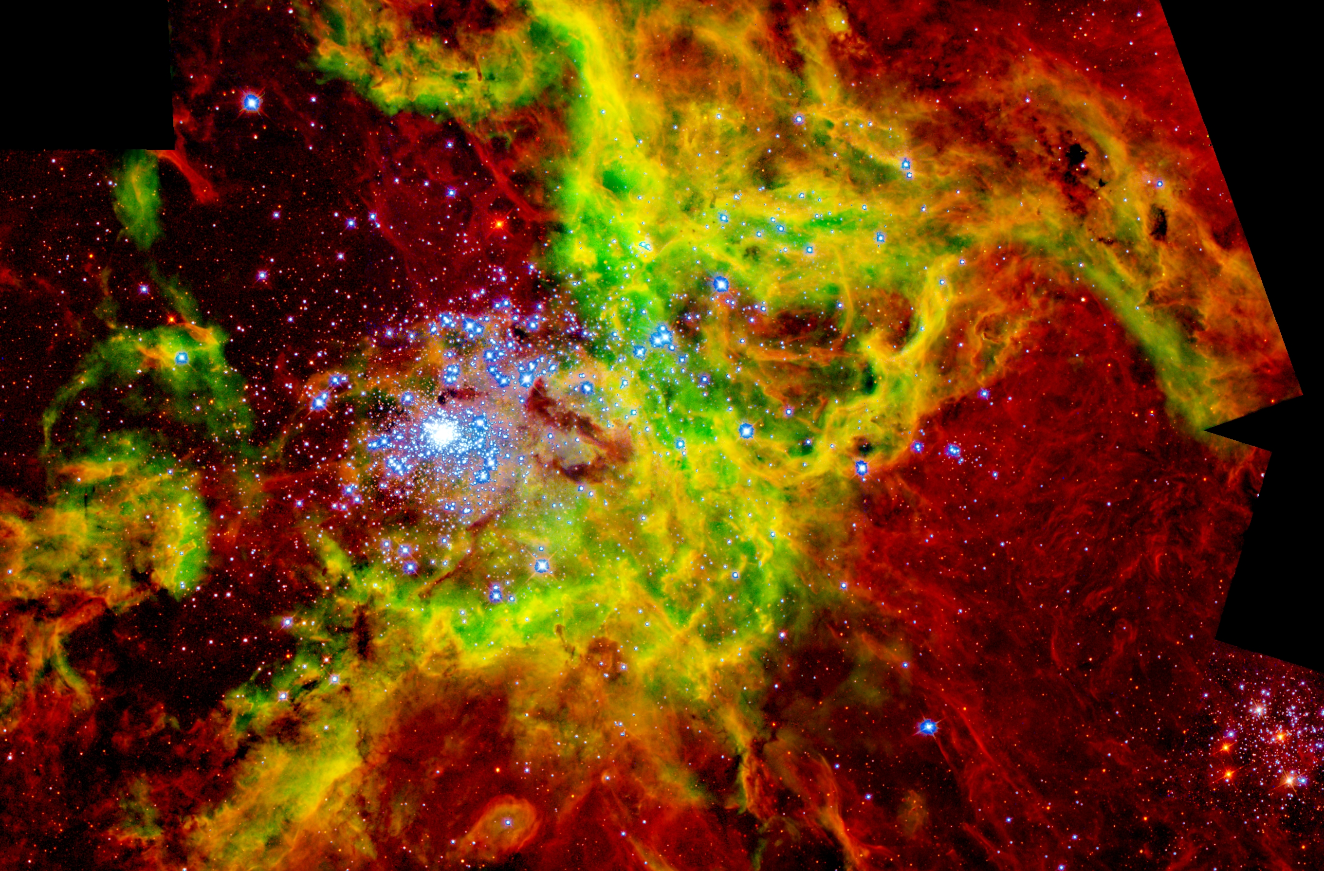 La nebulosa 30 Doradus. Fuente: NASA, N. Walborn, J. Maíz-Apellániz y R. Barbá.