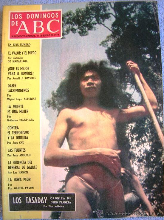 Portada del suplemento dominical de ABC de 1973 que protagonizó la tribu de los tasaday.